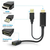 Simplecom DA206 4K HDMI to DisplayPort Active Adapter Converter USB Powered