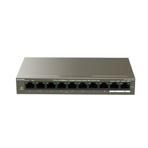 Tenda TEF1110P-8-102W 8-Port10/100Mbps and 2 Gigabit Desktop Switch With 8-Port PoE