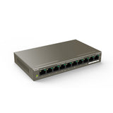 Tenda TEF1110P-8-102W 8-Port10/100Mbps and 2 Gigabit Desktop Switch With 8-Port PoE