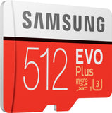 SAMSUNG MB-MC512HA  EVO PLUS CL10 U3,4K 100R/90W  W adapter