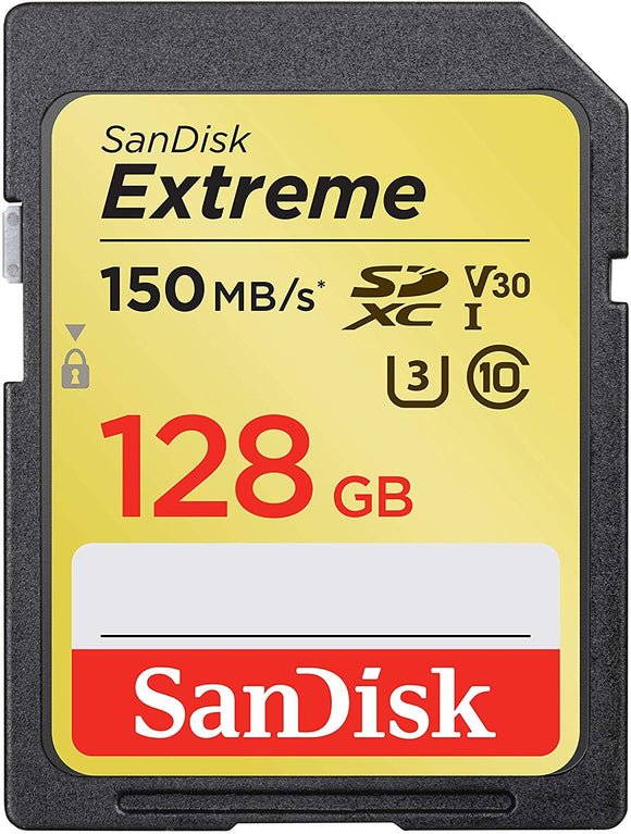 SANDISK SDSDXV5-128G-GNCIN SDXC Extreme CL10 V30 UHS-I/U3 150MB