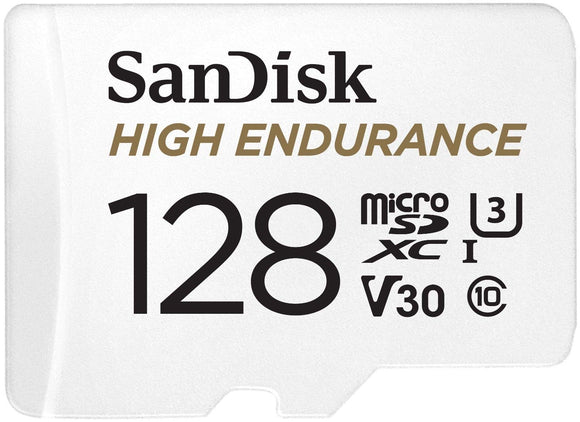 SANDISK HIGH ENDURANCE MICROSDHC CARD SQQNR 128G UHS-I C10 U3 V30 100MB/S R 40MB/S W SD ADAPTOR SDSQQNR-128G-GN6IA