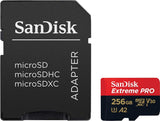 SANDISK  SDSQXCZ-256G-GN6MA TF Extreme PRO A2 V30 UHS-I/U3 170R/90W WITH SD ADAPTER