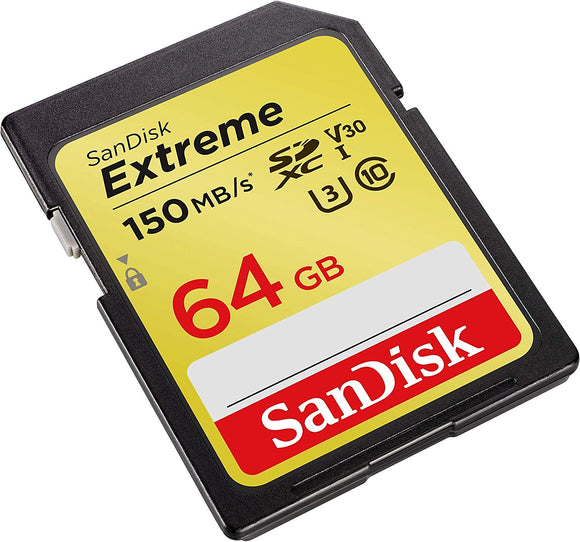 SANDISK SDSDXV6-064G-GNCIN SDXC Extreme CL10 V30 UHS-I/U3 150MB