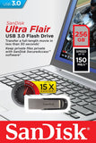 SANDISK 256GB CZ73 ULTRA FLAIR USB 3.0 FLASH DRIVE upto 150MB/s