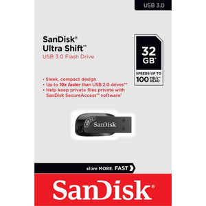 SanDisk  32GB Ultra Shift  USB 3.0 Flash Drive SDCZ410-032G-G46