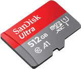 SANDISK SDSQUA4-512G-GN6MN Micro SDXC Ultra UHS-I Class 10 , A1, 120mb/s No adapter