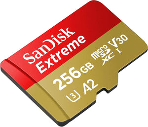 SANDISK SDSQXA1-256G-GN6MN  MicroXD  Extreme A2 V30 UHS-I/U3 160R/90W  NO SD ADAPTER