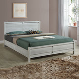 Alice Queen Size Bed Frame Natural Wood like MDF in Oak Colour