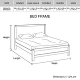 Java Bedframe Single Size Oak