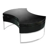 Adjustable Top Coffee Table High Gloss Finish MDF Black Interior Storage