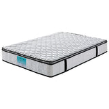 Queen Mattress Latex Pillow Top Pocket Spring Foam Medium Firm Bed