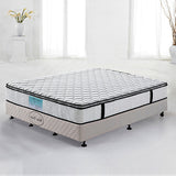 Queen Mattress Latex Pillow Top Pocket Spring Foam Medium Firm Bed