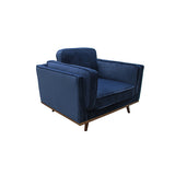 3+2+1 Seater Sofa BlueFabric Lounge Set for Living Room Couch with Wooden Frame