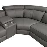 6 Seater Real Later sofa Grey Color Lounge Set for Living Room Couch with Adjustable Headrest