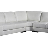 Lounge Set Luxurious 6 Seater Bonded Leather Corner Sofa Living Room Couch in White with Chaise