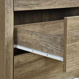 Tallboy with 5 Storage Drawers Natural Wood like MDF in Oak Colour