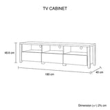 TV Cabinet 3 Storage Drawers with Shelf Natural Wood like MDF Entertainment Unit in Oak Colour