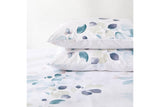 Luxton Double Size Turquoise Teal Elia Leaf Quilt Cover Set