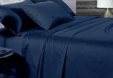 Luxton Queen Size 500TC Cotton Sateen Fitted Sheet (Navy Color)