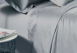 Luxton King Size 500TC Cotton Sateen Fitted Sheet (Silver Color)