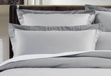 Luxton Queen Size 500TC Cotton Sateen Quilt Cover Set (Silver Color)