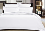 Luxton King Size 500TC Cotton Sateen Quilt Cover Set (White Color)