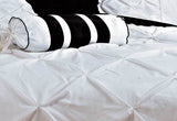 Super King Size White Diamond Pintuck Quilt Cover Set(3PCS)