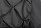 King Size Charcoal Diamond Pintuck Quilt Cover Set(3PCS)