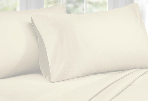 Luxton Queen Size 1000TC Cotton Rich Sheet Set (Ivory Color)