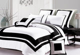 King Size Black and White Quilt Cover Set (3PCS)