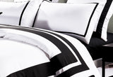 King Size Black and White Quilt Cover Set (3PCS)