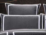 Luxton King Size Charcoal and White Quilt Cover Set (3PCS)