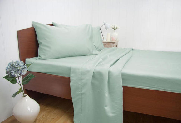 Luxton Queen Size 1500TC Cotton Rich Sheet Set (Mint Color)