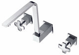 3pc Basin Tap Faucet Set - Bathroom Laundry Sink