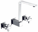 3pc Basin Tap Faucet Set - Bathroom Laundry Sink