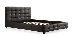 Queen PU Leather Deluxe Bed Frame Black