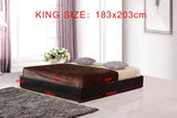 PU Leather King Bed Ensemble Frame