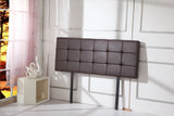 PU Leather Double Bed Deluxe Headboard Bedhead - Brown