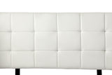 PU Leather King Bed Deluxe Headboard Bedhead - White