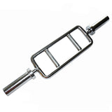 Chrome Olympic Tricep Bar Barbell Heavy Duty with Spring Collars