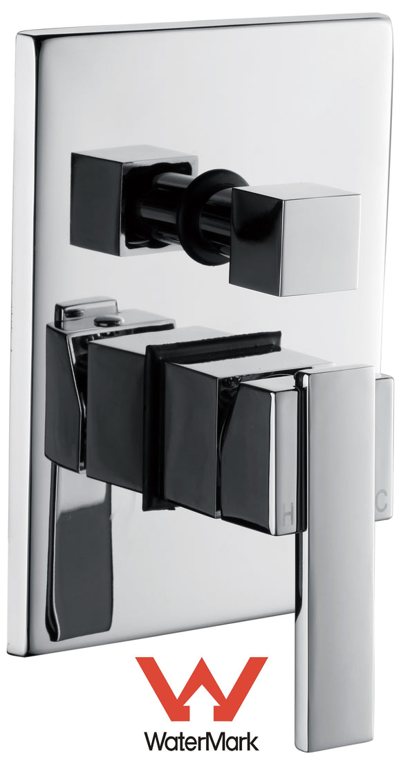 Chrome Bathroom Shower Wall Mixer Diverter w/ WaterMark