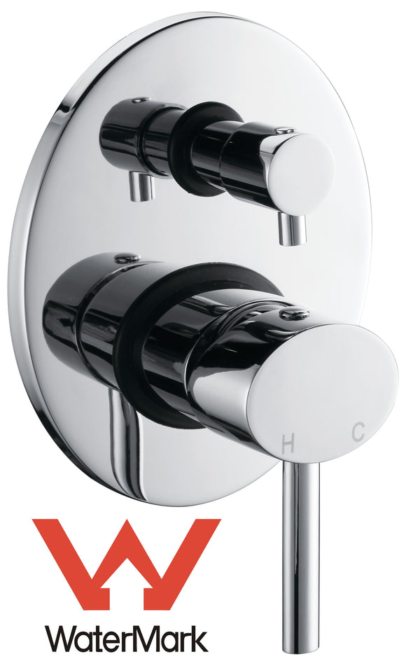 Chrome Bathroom Shower Wall Mixer Diverter w/ WaterMark