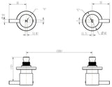 Chrome Bathroom Shower / Bath Mixer Set w/ WaterMark