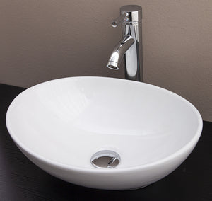 Above Counter Bathroom Vanity Oval Ceramic Basin