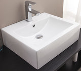 Ceramic Rectangular Above Countertop Basin for Vanity