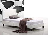 Single PU Leather Bed Frame White