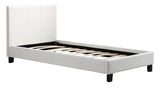 Single PU Leather Bed Frame White