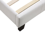 Single PU Leather Bed Frame White