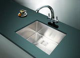 550x455mm Handmade 1.5mm Stainless Steel Undermount / Topmount Kitchen Sink with Square Waste